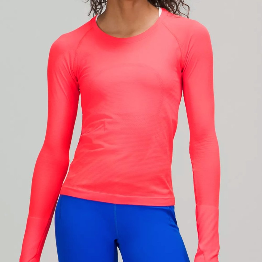 Lululemon Swiftly Tech Long Sleeve Shirt Flare Size 4 *Race Length*